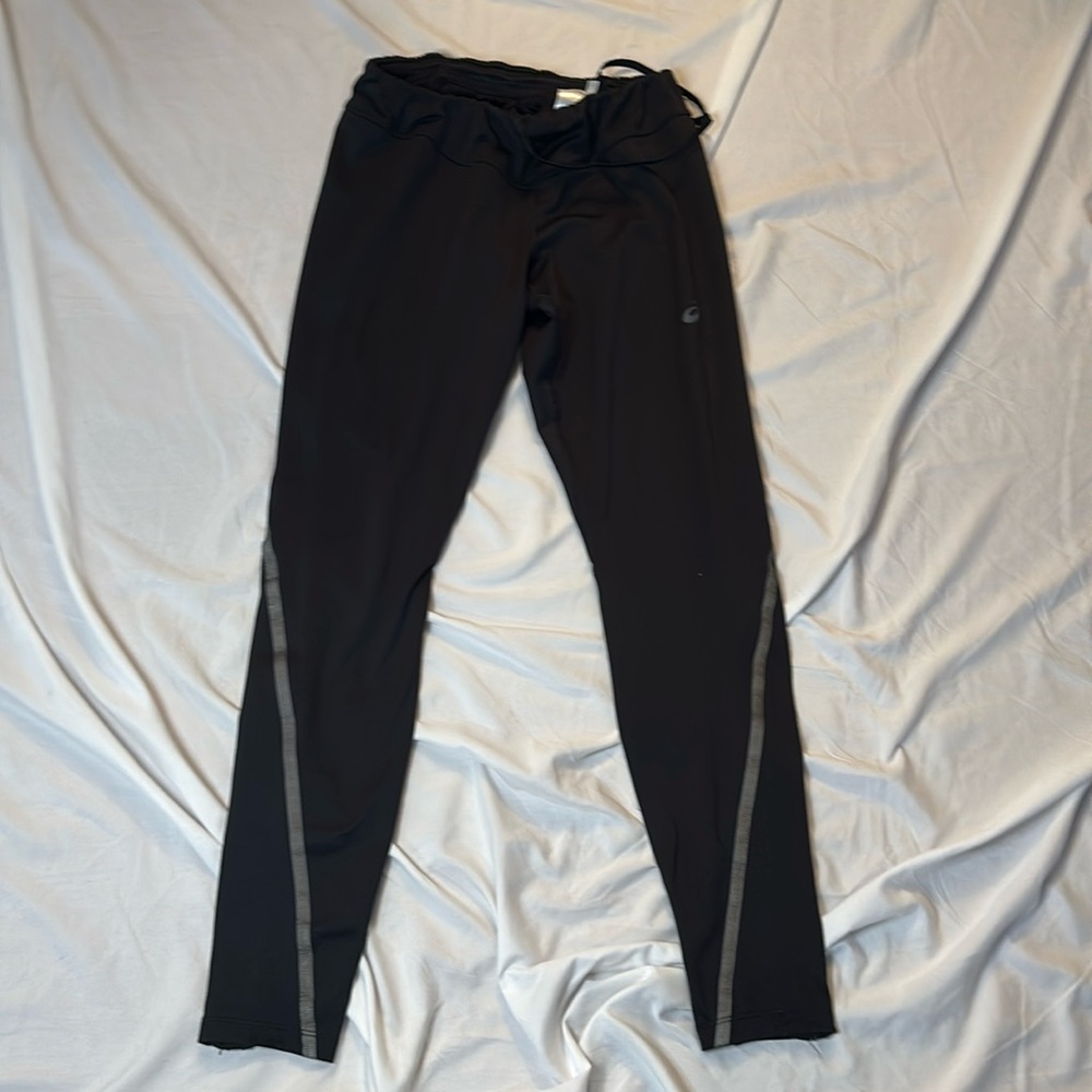 ASICS motiontherm running pant women’s medium, back pocket, zippered ankles